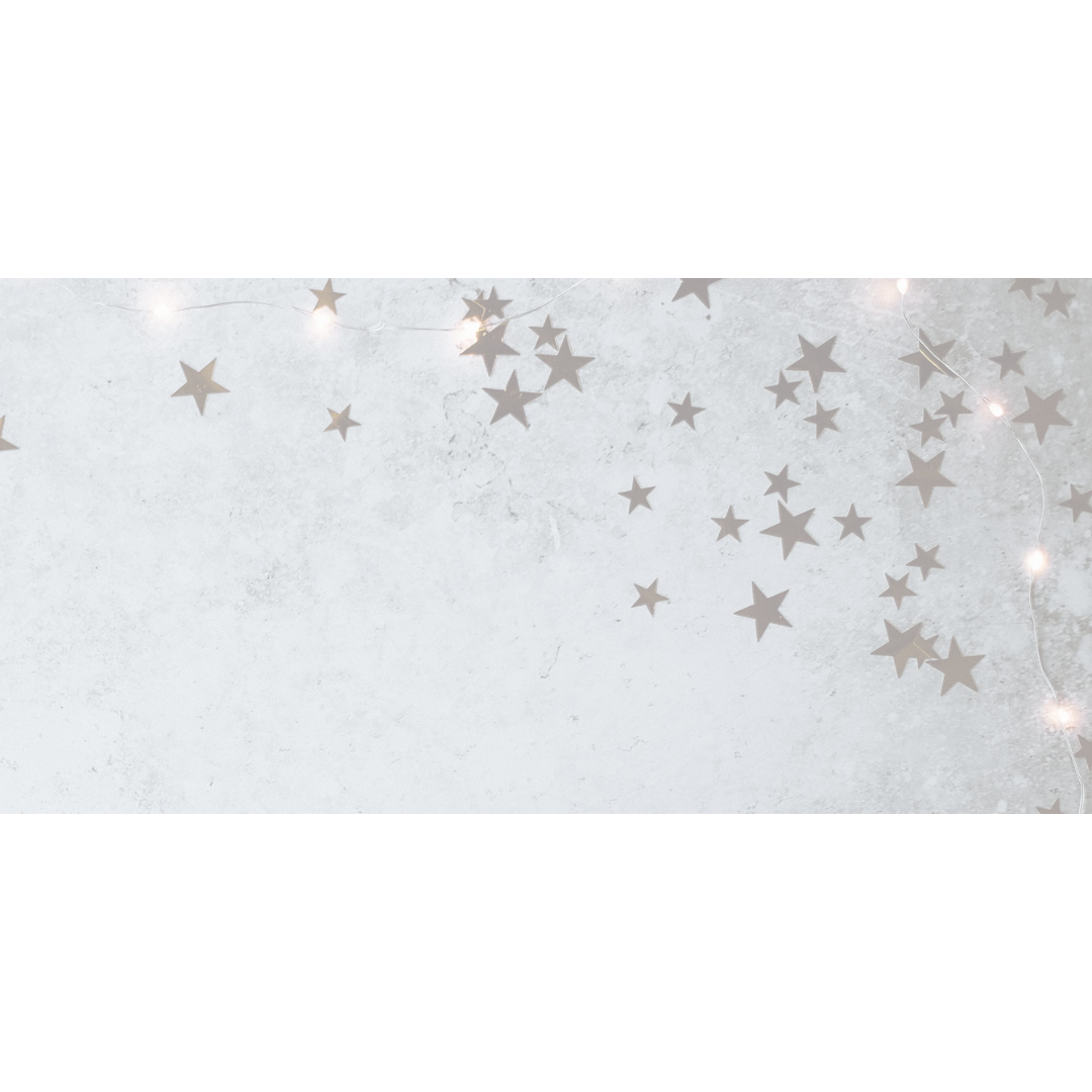 Christmas decorations - Christmas tree decorations - Christmas and new year - Jolie Fete party supplies and gifts - Grey background with gold star confetti
