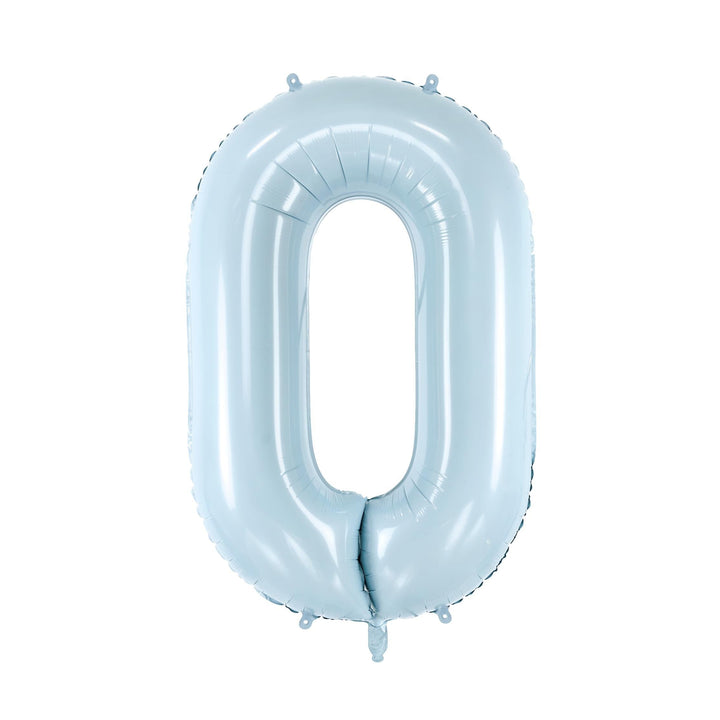 Light Blue Number 0 Balloon - Large Baby Blue Foil 0 balloon - Birthday Balloon - Party Decorations - 72cm Balloon - 30" Balloon - Jolie Fete UK