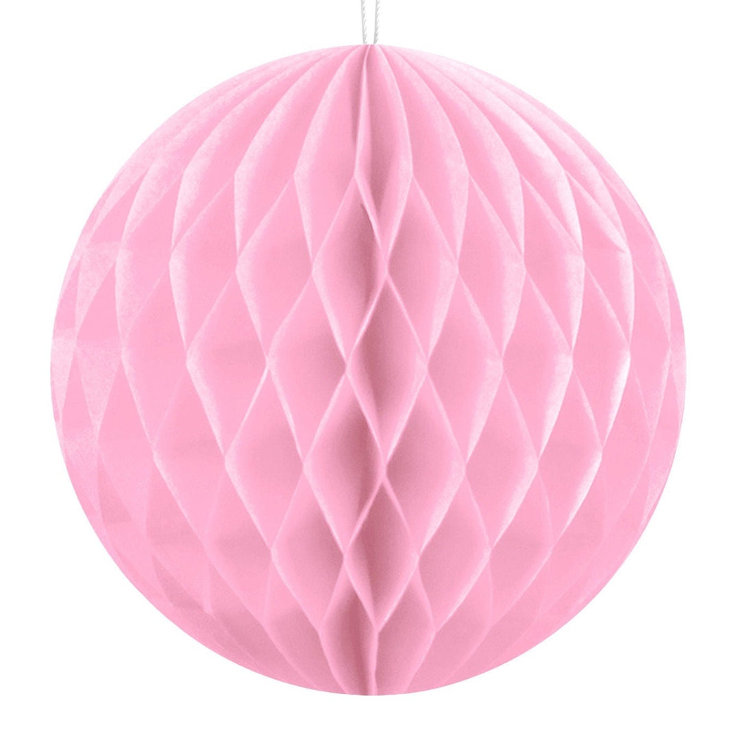 Small Pink honeycomb - Pastel pink paper 10cm honeycomb decoration - Party decorations - Birthday decorations - Baby shower decorations - x1