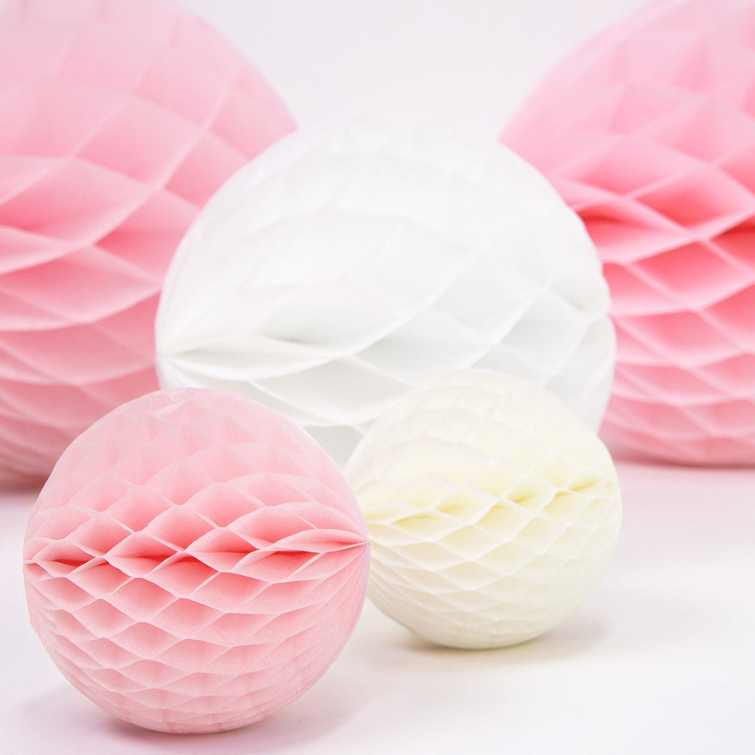 Small Pink honeycomb - Pastel pink paper 10cm honeycomb decoration - Party decorations - Birthday decorations - Baby shower decorations - x1