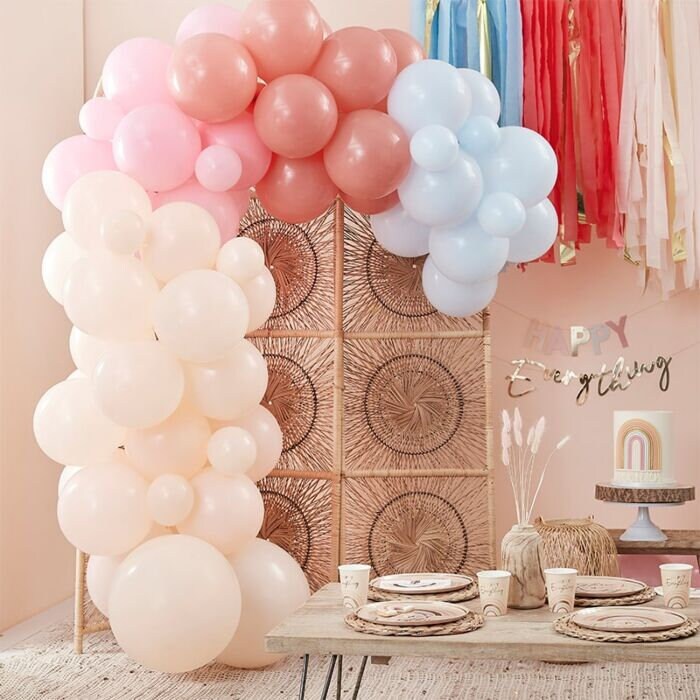 Pastel Balloon Arch Kit Muted Pastel Rainbow Balloon Garland