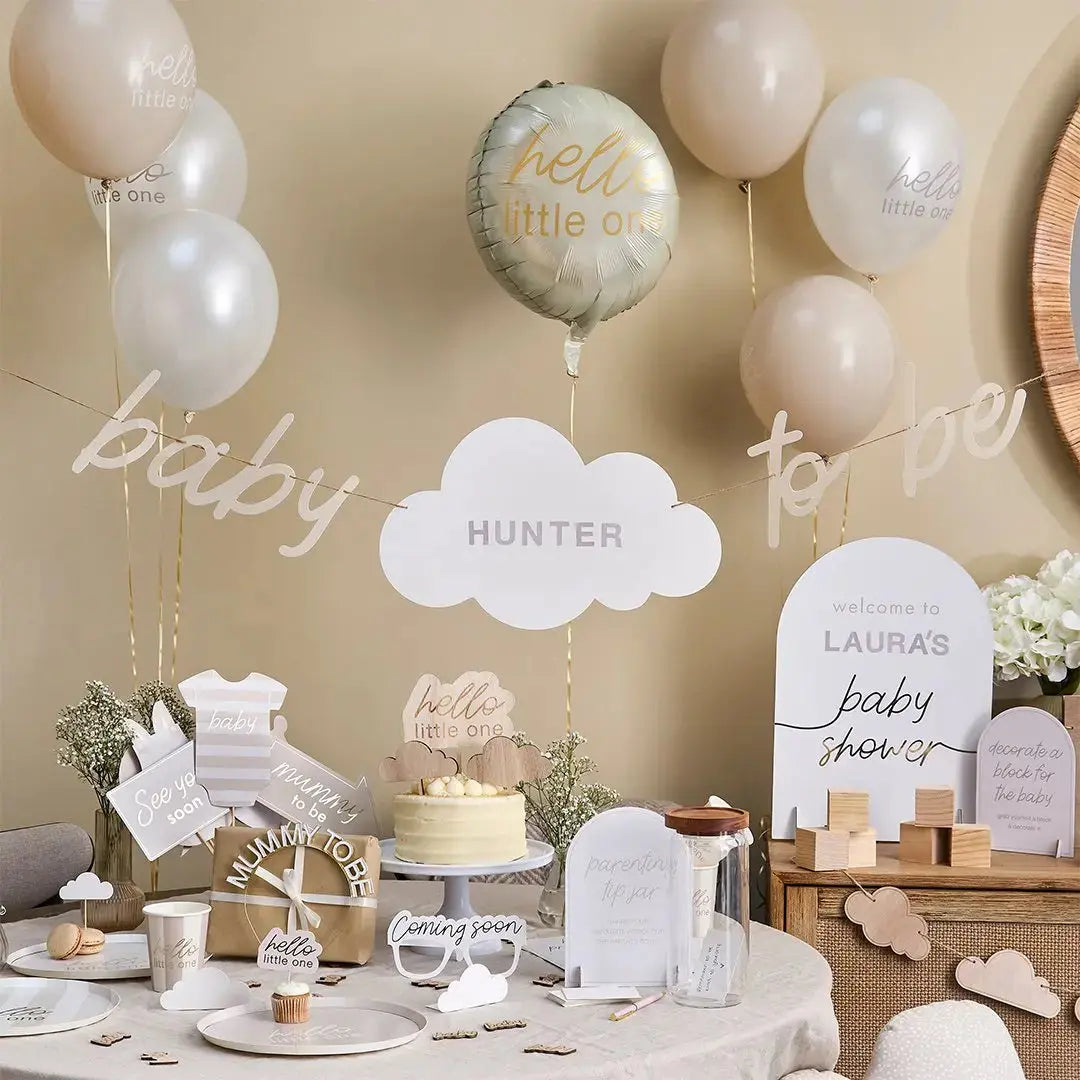 How to Style the Ultimate Modern Neutral Baby Shower Jolie Fête UK - Party Supplies & Gifts