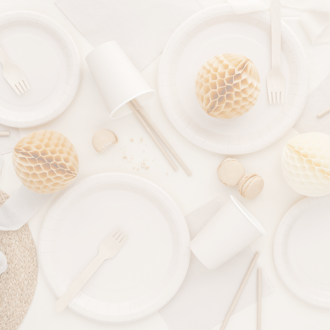 Beige & Neutral Party Supplies - Minimalist Tableware, Boho Decorations & Balloons
