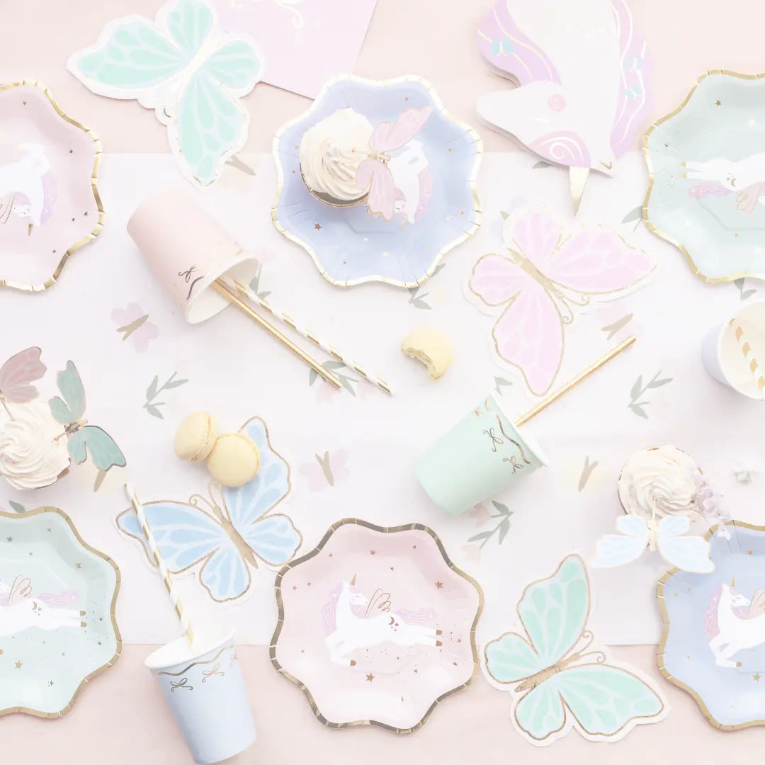 Unicorn & Butterfly Party Tableware & Balloons Jolie Fête UK - Party Supplies & Gifts
