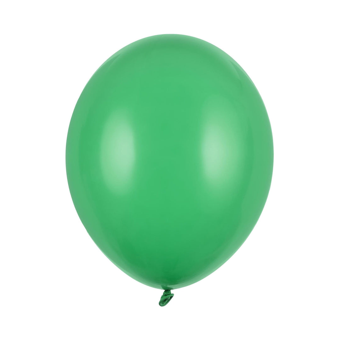 10 x Emerald Green 12" Strong Round Latex Balloons - Green Matt Finish - Dinosaur Birthday Party Balloons - Football Pitch Balloons - Jolie Fete UK
