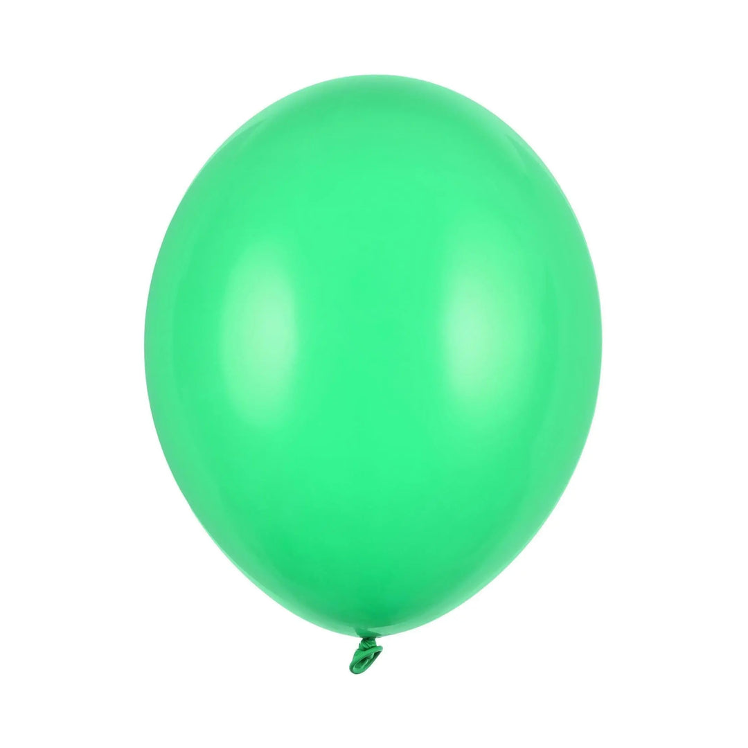 10 x Green 12" Strong Round Latex Balloons - Pastel Green Matt Finish - Dinosaur Birthday Party Balloons - Football Pitch Balloons - Jolie Fete UK