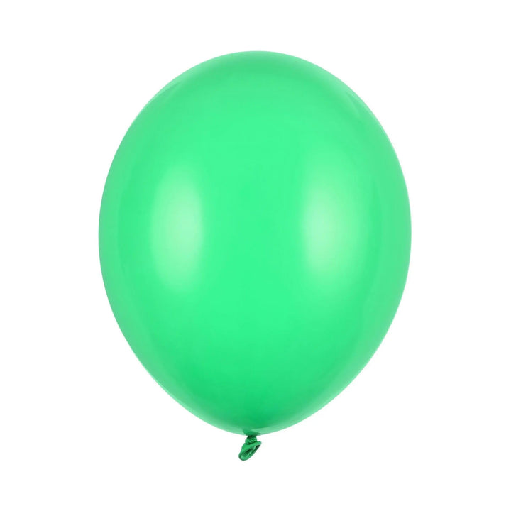 10 x Green 12" Strong Round Latex Balloons - Pastel Green Matt Finish - Dinosaur Birthday Party Balloons - Football Pitch Balloons - Jolie Fete UK