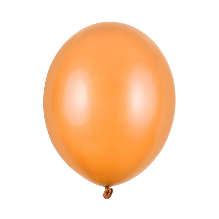 10 x Metallic Orange 12" Strong Round Latex Balloons - Mandarin Colour - Shiny Finish - Birthday Party Balloons - Halloween Decorations - Jolie Fete UK