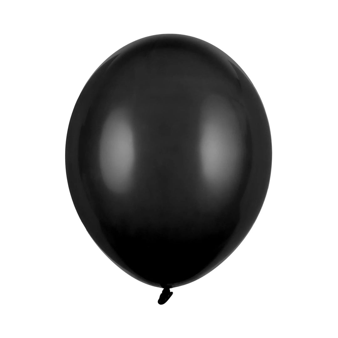 10 x Pastel Black 12" Strong Round Latex Balloons - Matt Finish - Halloween Balloons -Pirate Party Balloons - Adult Birthday Party Balloons - Jolie Fete UK