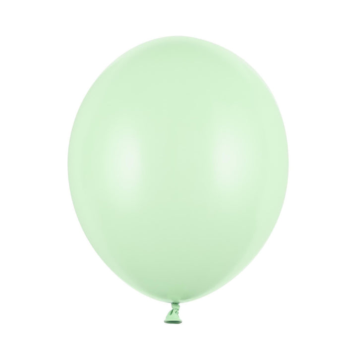 10 x Pistachio Green 12" Strong Round Latex Balloons - Pastel Green Matt Finish - Dinosaur Birthday Party Balloons - Football Pitch Balloons - Jolie Fete UK