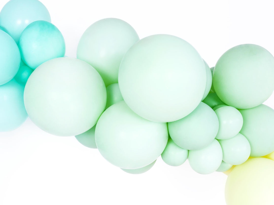 10 x Pistachio Green 12" Strong Round Latex Balloons - Pastel Green Matt Finish - Dinosaur Birthday Party Balloons - Football Pitch Balloons - Jolie Fete UK