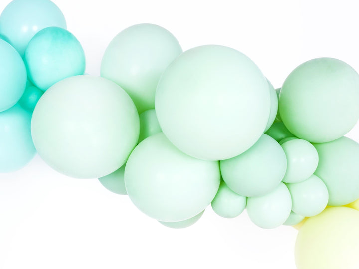 10 x Pistachio Green 12" Strong Round Latex Balloons - Pastel Green Matt Finish - Dinosaur Birthday Party Balloons - Football Pitch Balloons - Jolie Fete UK