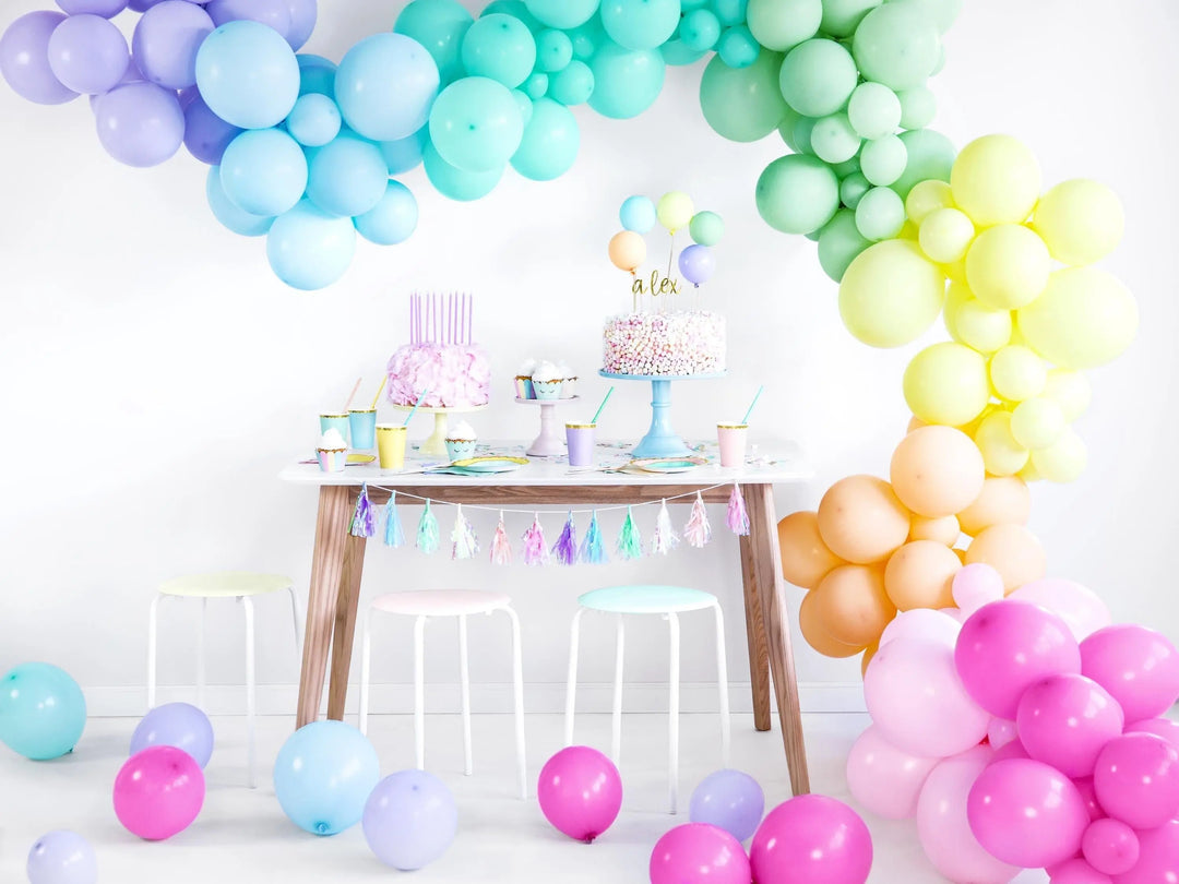 10 x Pistachio Green 12" Strong Round Latex Balloons - Pastel Green Matt Finish - Dinosaur Birthday Party Balloons - Football Pitch Balloons - Jolie Fete UK