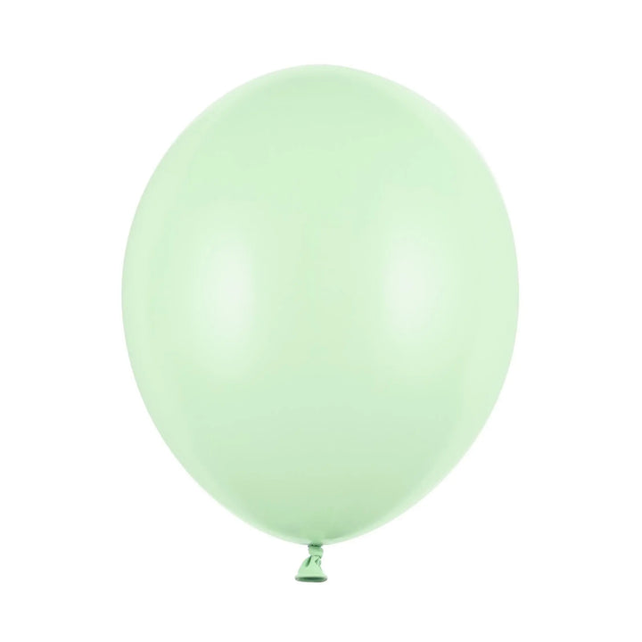 10 x Pistachio Green 12" Strong Round Latex Balloons - Pastel Green Matt Finish - Dinosaur Birthday Party Balloons - Football Pitch Balloons - Jolie Fete UK