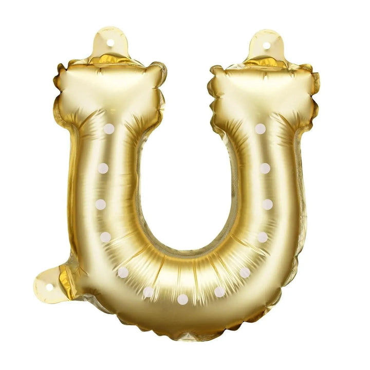 3 x Gold Horseshoe Balloons - Horse Foil Balloon - Horse Party Balloons - Birthday Party Decorations - Western Party Theme - Farm Party - Jolie Fete UK
