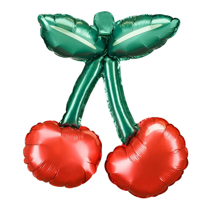 3 x Cherry Balloons - Red Cherries Foil Balloons - Air Or Helium Fill - Kids Birthday Balloons - Food Balloons - Fruit Balloons - Jolie Fete UK