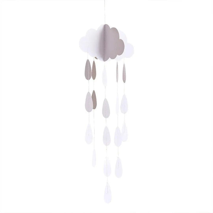 Hanging Cloud Decoration - Neutral Baby Shower Mobile - Beige and Cream Nursery Decor - 3D Cloud Bunting - Party Backdrop - Baby Sprinkle - Jolie Fete UK