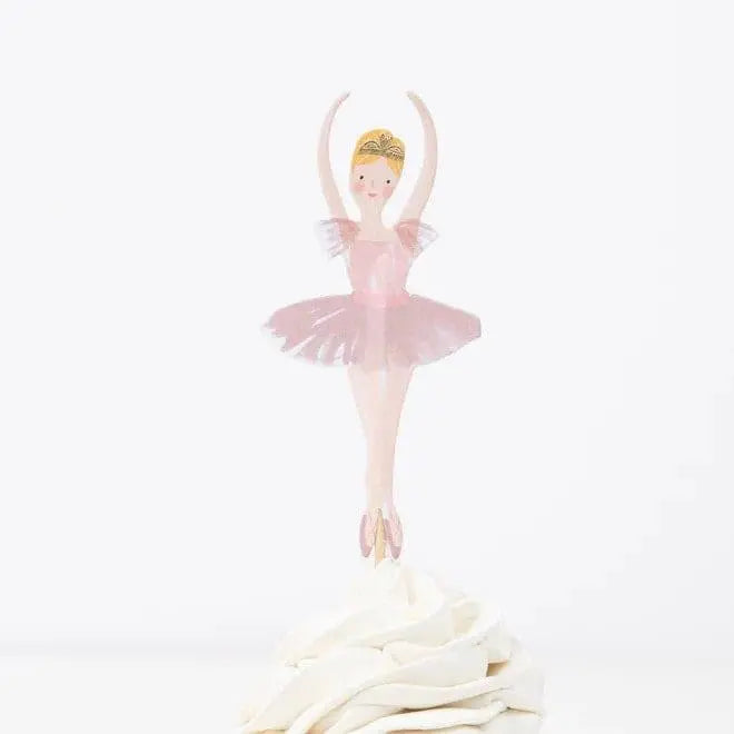 Ballerina Party Cupcake Toppers - Kids Ballet Dancer Cake Decorations & Cases - Children's Birthday - Ballerina Party Supplies - Pack Of 24 - Jolie Fete UK