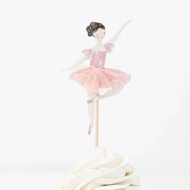 Ballerina Party Cupcake Toppers - Kids Ballet Dancer Cake Decorations & Cases - Children's Birthday - Ballerina Party Supplies - Pack Of 24 - Jolie Fete UK