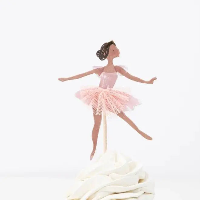 Ballerina Party Cupcake Toppers - Kids Ballet Dancer Cake Decorations & Cases - Children's Birthday - Ballerina Party Supplies - Pack Of 24 - Jolie Fete UK