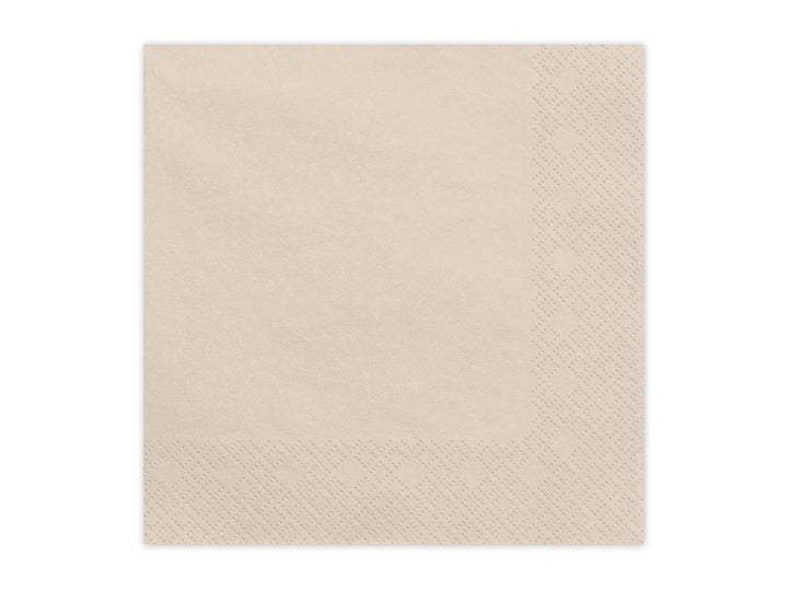 Beige Paper Napkins - Cream Dinner Napkins - Adult Birthday - Baby Shower Napkins - Neutral Party Decor - Pack of 20 - Jolie Fete UK