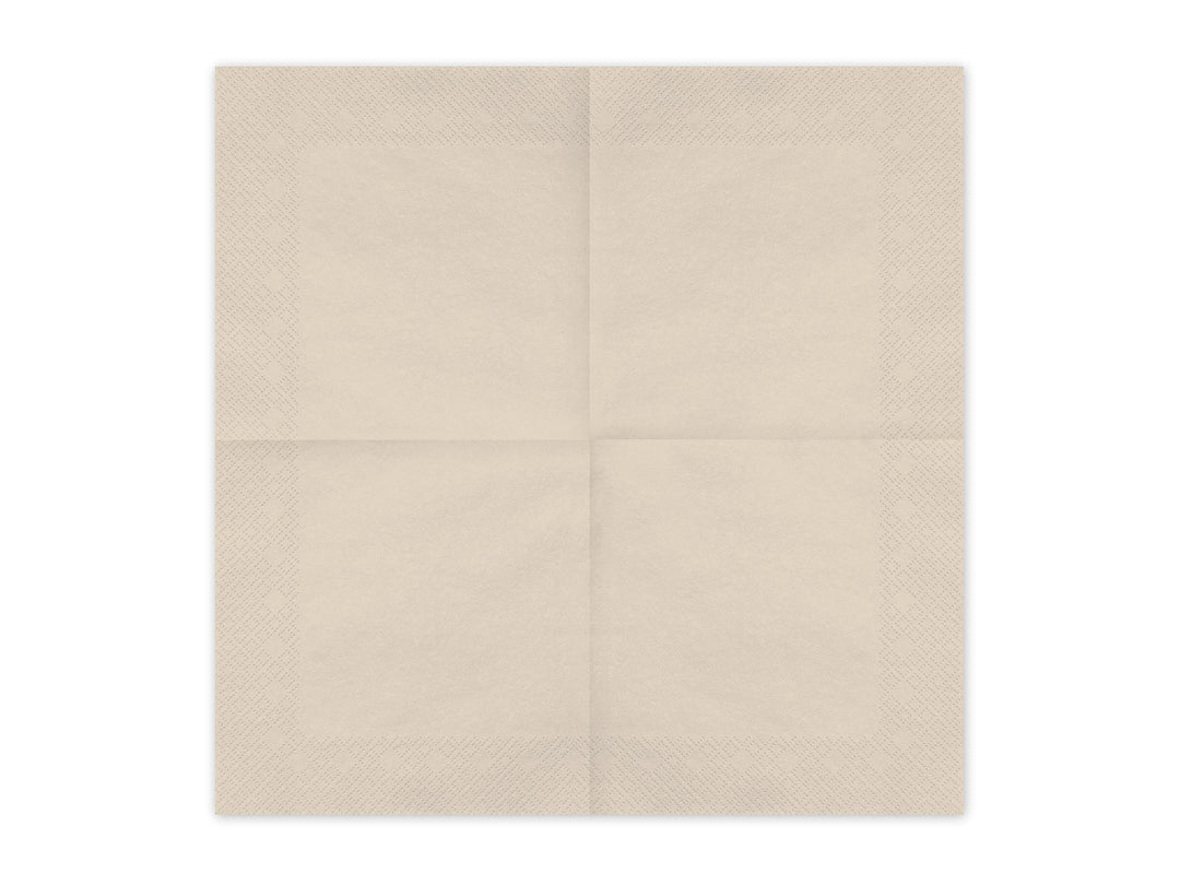 Beige Paper Napkins - Cream Dinner Napkins - Adult Birthday - Baby Shower Napkins - Neutral Party Decor - Pack of 20 - Jolie Fete UK
