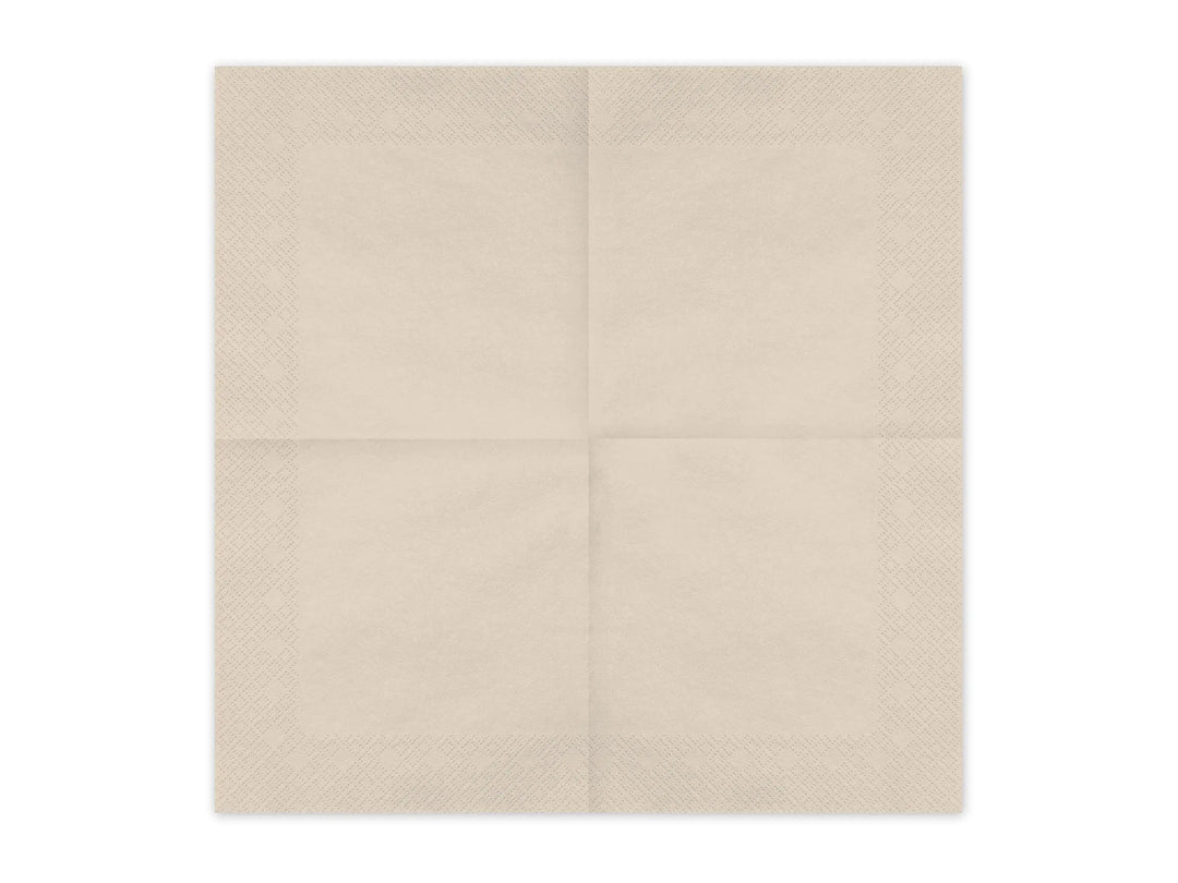 Beige Paper Napkins - Cream Dinner Napkins - Adult Birthday - Baby Shower Napkins - Neutral Party Decor - Pack of 20 - Jolie Fete UK