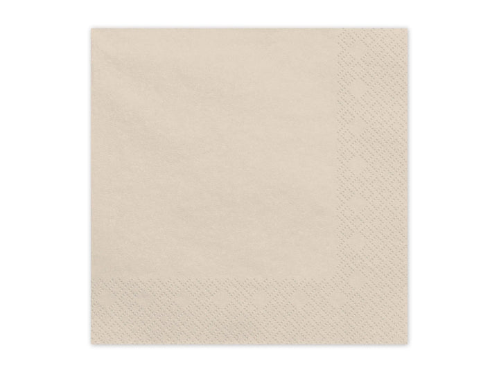 Beige Paper Napkins - Cream Dinner Napkins - Adult Birthday - Baby Shower Napkins - Neutral Party Decor - Pack of 20 - Jolie Fete UK