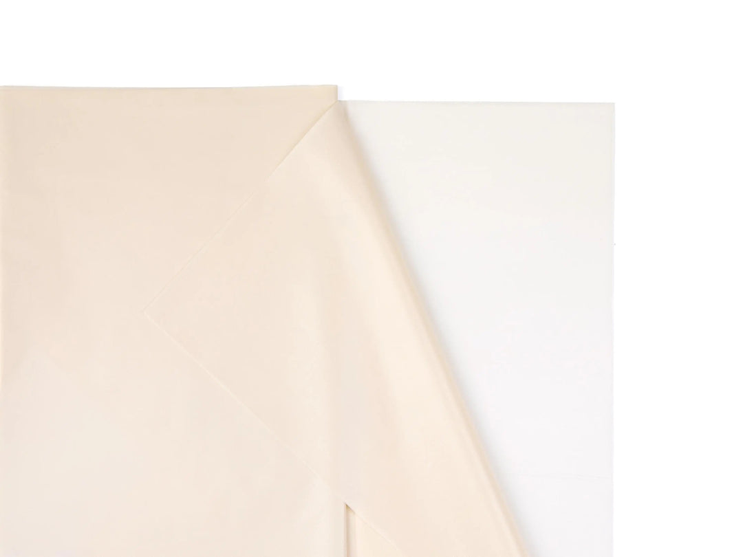 Beige Tablecloth 137 x 183 cm - Large Rectangular Cream Table Cover - Durable Synthetic Party Tablecloth - Baby Shower - Birthday Party - Jolie Fete UK