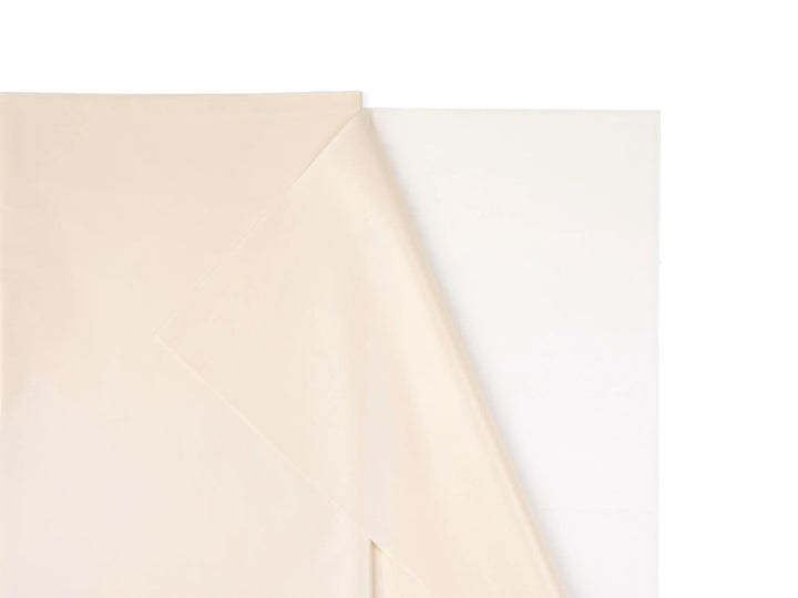 Beige Tablecloth 137 x 183 cm - Large Rectangular Cream Table Cover - Durable Synthetic Party Tablecloth - Baby Shower - Birthday Party - Jolie Fete UK