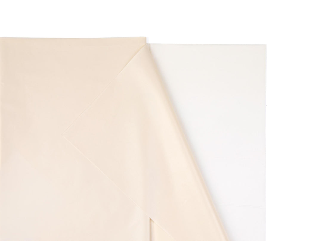 Beige Tablecloth 137 x 183 cm - Large Rectangular Cream Table Cover - Durable Synthetic Party Tablecloth - Baby Shower - Birthday Party - Jolie Fete UK