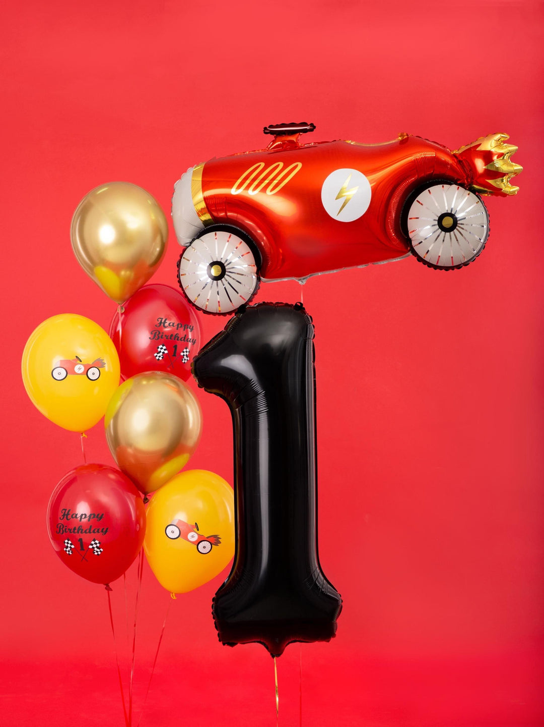 Black Number 1 Balloon 86cm / 34" - Large Matt Black Foil Mylar Digit - 21st Birthday Balloon - 1st - Anniversary Party Supplies - Jolie Fete UK