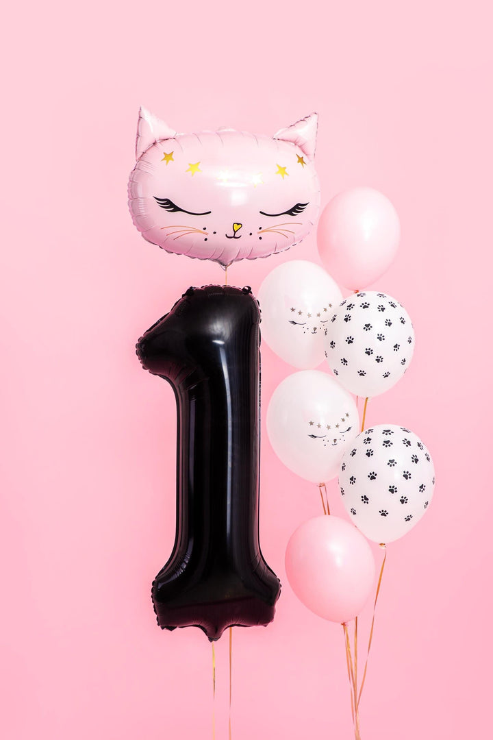 Black Number 1 Balloon 86cm / 34" - Large Matt Black Foil Mylar Digit - 21st Birthday Balloon - 1st - Anniversary Party Supplies - Jolie Fete UK