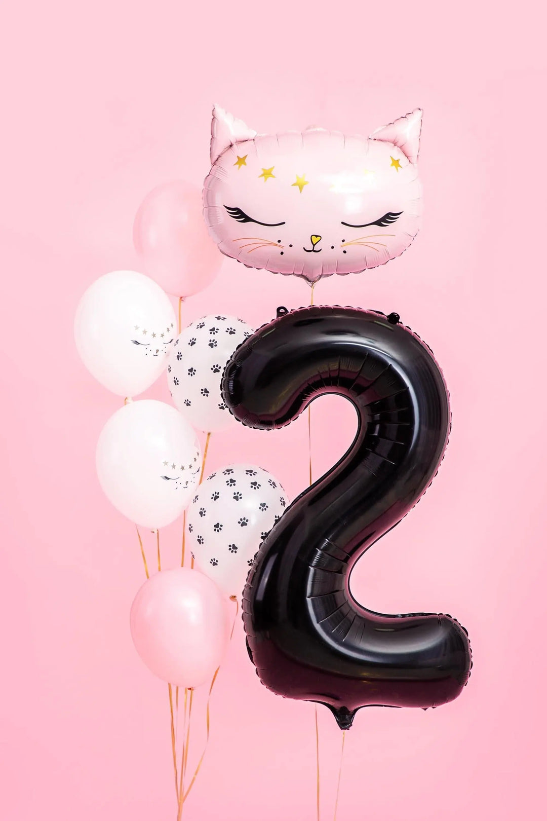 Black Number 2 Balloon 86cm / 34" - Large Matt Black Foil Mylar Digit - 21st Birthday Balloon - 2nd - Anniversary Party Supplies - Jolie Fete UK