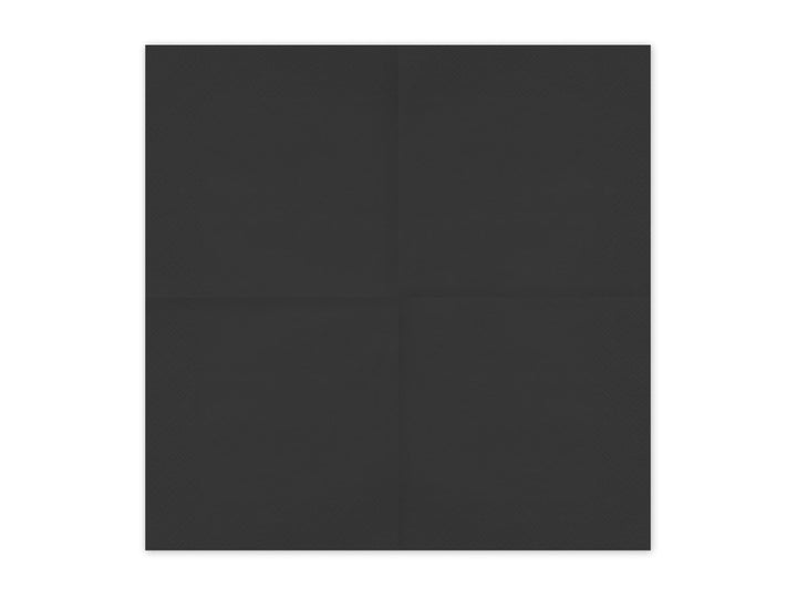 Black Paper Napkins - Black Embossed Dinner Napkins - Kids Pirate Birthday Party Tableware - Halloween Treats - Pack of 20 - Jolie Fete UK