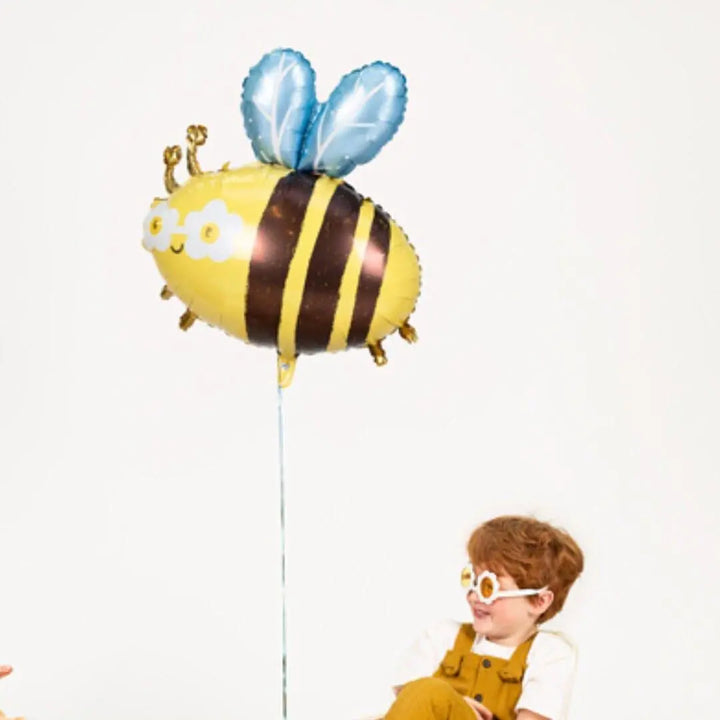Bumblebee Foil Balloon - Party Decoration Balloon - Yellow & Black Bee Balloon - Nature Garden Kids Birthday Party - Helium Or Air Balloon - Jolie Fete