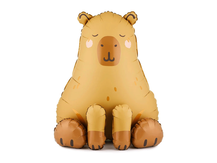 Capybara Balloon - Jungle Theme Birthday Decor - Wild One Party Supplies - Giant Safari Animal Foil Balloon - Kids Birthday Decoration - Jolie Fete UK