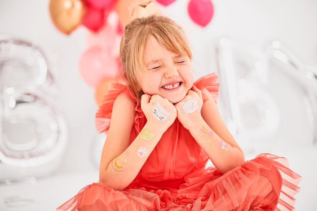 Cat Temporary Tattoo - Cat Party Bag Fillers - Cat Birthday Decorations - Meow Party - Birthday Party Ideas - Jolie Fete UK