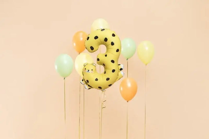 Cheetah Foil Balloon Number 3 - Jolie Fete