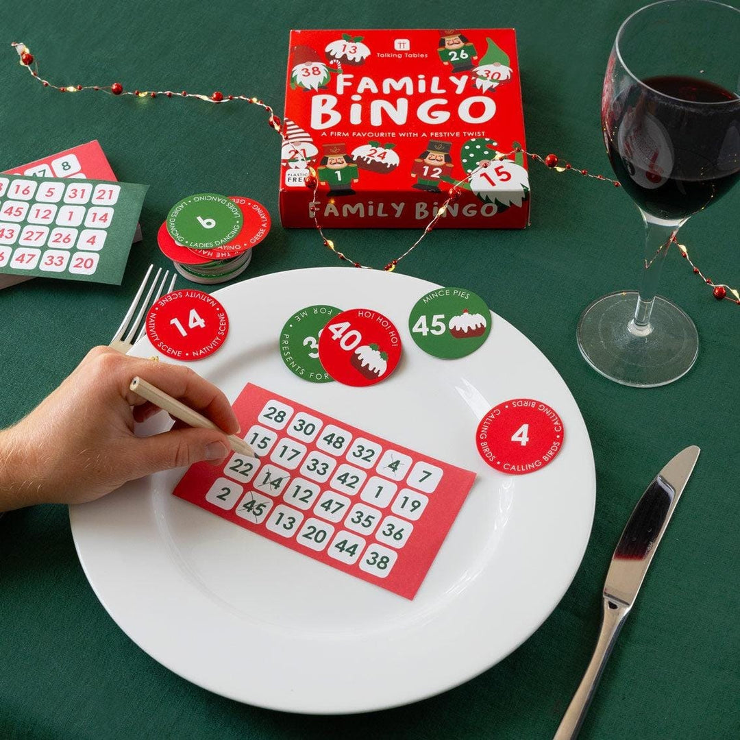 Christmas Bingo Game - Family Christmas Game - After Dinner Game - Christmas Party Game - Family Games Night - Stocking Filler - Jolie Fete UK