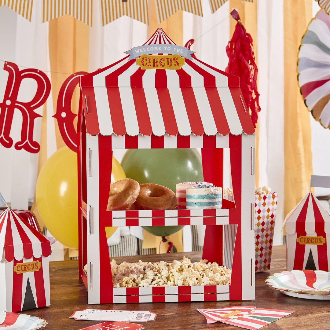 Circus Food Stand - Circus Party Decorations - Carnival Treat Stand - Funfair Theme - Kids Birthday Party - Big Top Theme - Cake stand - Jolie Fete UK