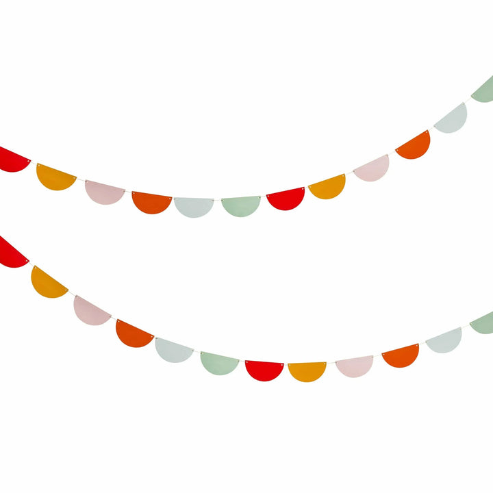 Circus Garland - Circus Party - Circus Carnival Bunting - Colourful Card Scallop Banner - Funfair Theme - Kids Birthday Party Backdrop - 4m - Jolie Fete UK