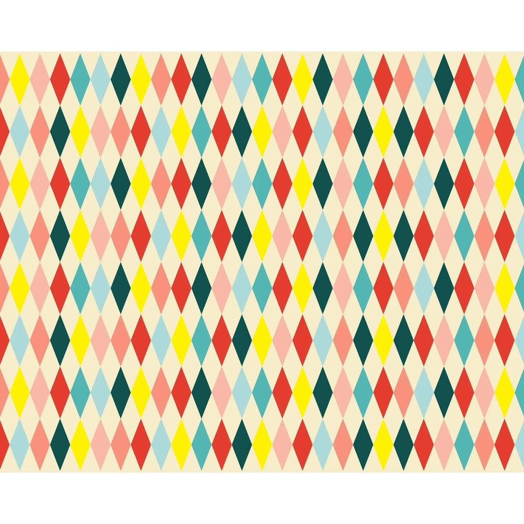 Circus Tablecloth - Paper Tablecloth With Diamonds - Harlequin Print - Carnival Party Supplies -Funfair Theme - Kids Birthday Party Supplies - Jolie Fete UK
