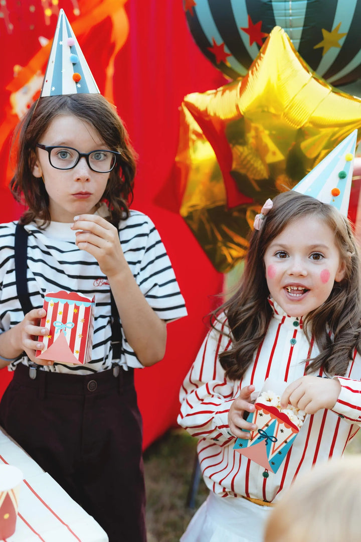 Circus Snack Boxes - Carnival Party Supplies - Funfair Theme - Kids Birthday Party Supplies - Goodie Bags - Small Gift Boxes - Pack of 6 - Jolie Fete UK