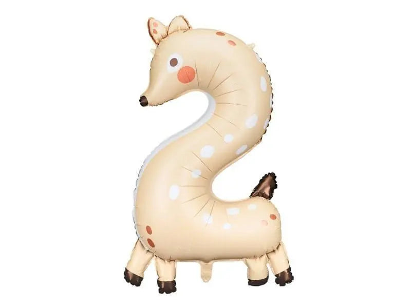 Deer Foil Balloon Number 2 - Jolie Fete