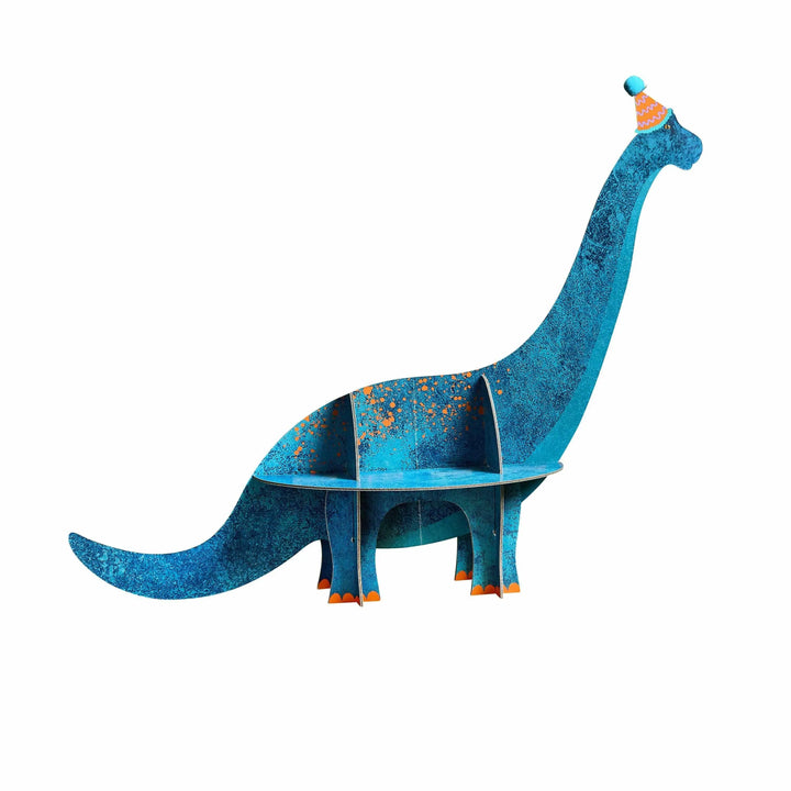 Dinosaur Treat Stand - Dinosaur Party - Dino Birthday Decor - Blue Brachiosaurus Cupcake Stand-Pom Pom-Kids Birthday Party Table Centrepiece - Jolie Fete UK