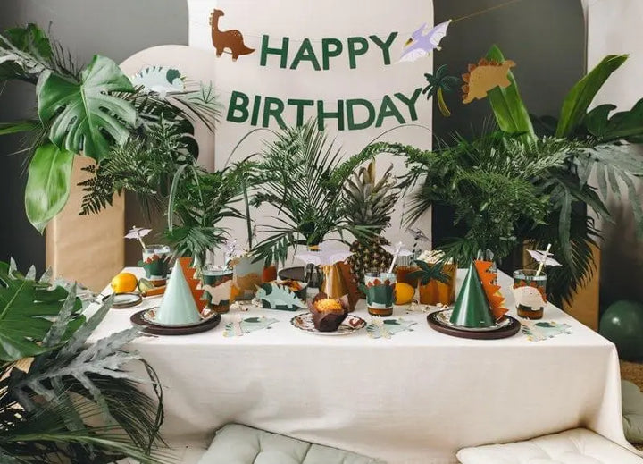 Dinosaur Party Paper Straws - Animal Party Straws - Kids Jurassic Dino Party Supplies - Cute Dinosaurs - Dinosaur Theme - Pack Of 6 - Jolie Fete