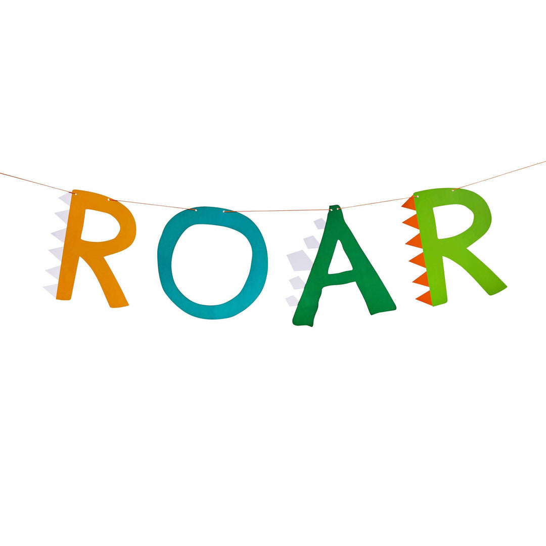 Dinosaur Banner - Dinosaur Roar Bunting - Roar-some Dino Birthday Supplies - Kids Birthday Party Decorations - Prehistoric Theme Decor - 2m - Jolie Fete UK