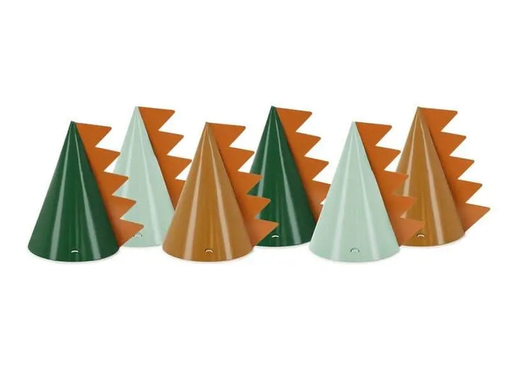 Dinosaurs Party Hats - Animal Party Hats - Kids Jurassic Dino Party Supplies - Cute Dinosaur Birthday Hats - Dinosaur Theme Party -Pack Of 6 - Jolie Fete