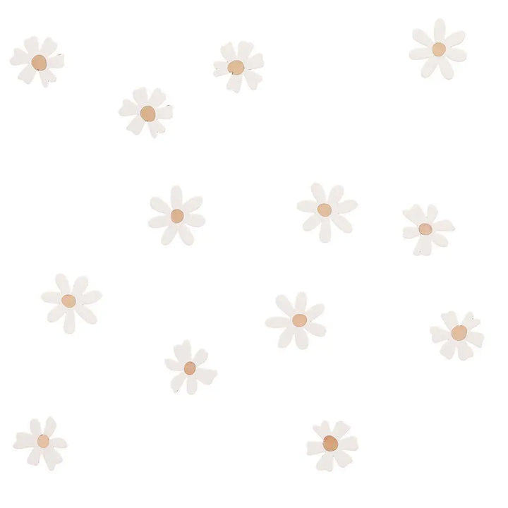 Ditsy Daisy Paper Table Scatter - Floral Confetti - White & Gold Flower Decorations - Pack of 10g - Hen Party, Baby Shower And Garden Party - Jolie Fete UK